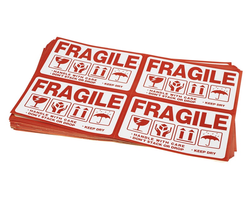 LDS Industry Large Fragile (6" X 3Â½") Handle with Care Keep Dry Upward Do Not Trample Shipping Box Warning Stickers Label (STK-02 300pcs) - Image 4